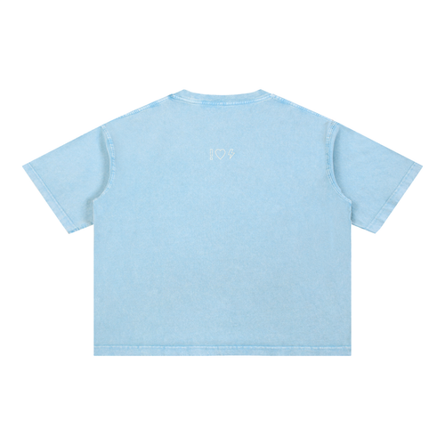; still here | Mineral Wash Boxy Cotton T-Shirt
