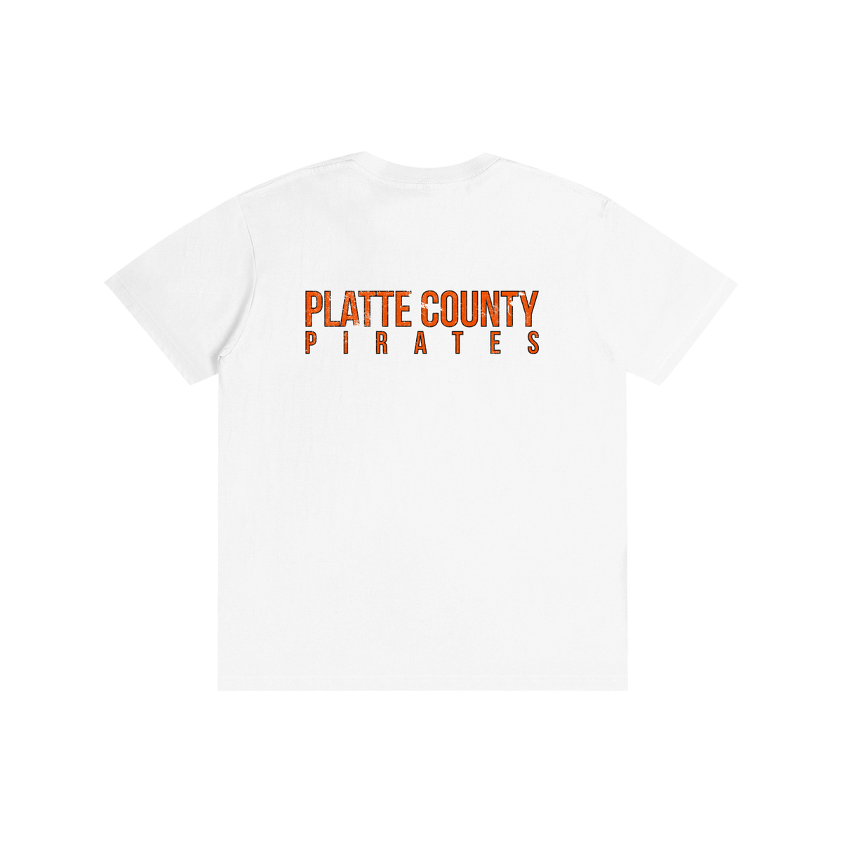 Platte County Pirates Skull & Crossbones White | Lightweight Pure Cotton Unisex T-Shirt