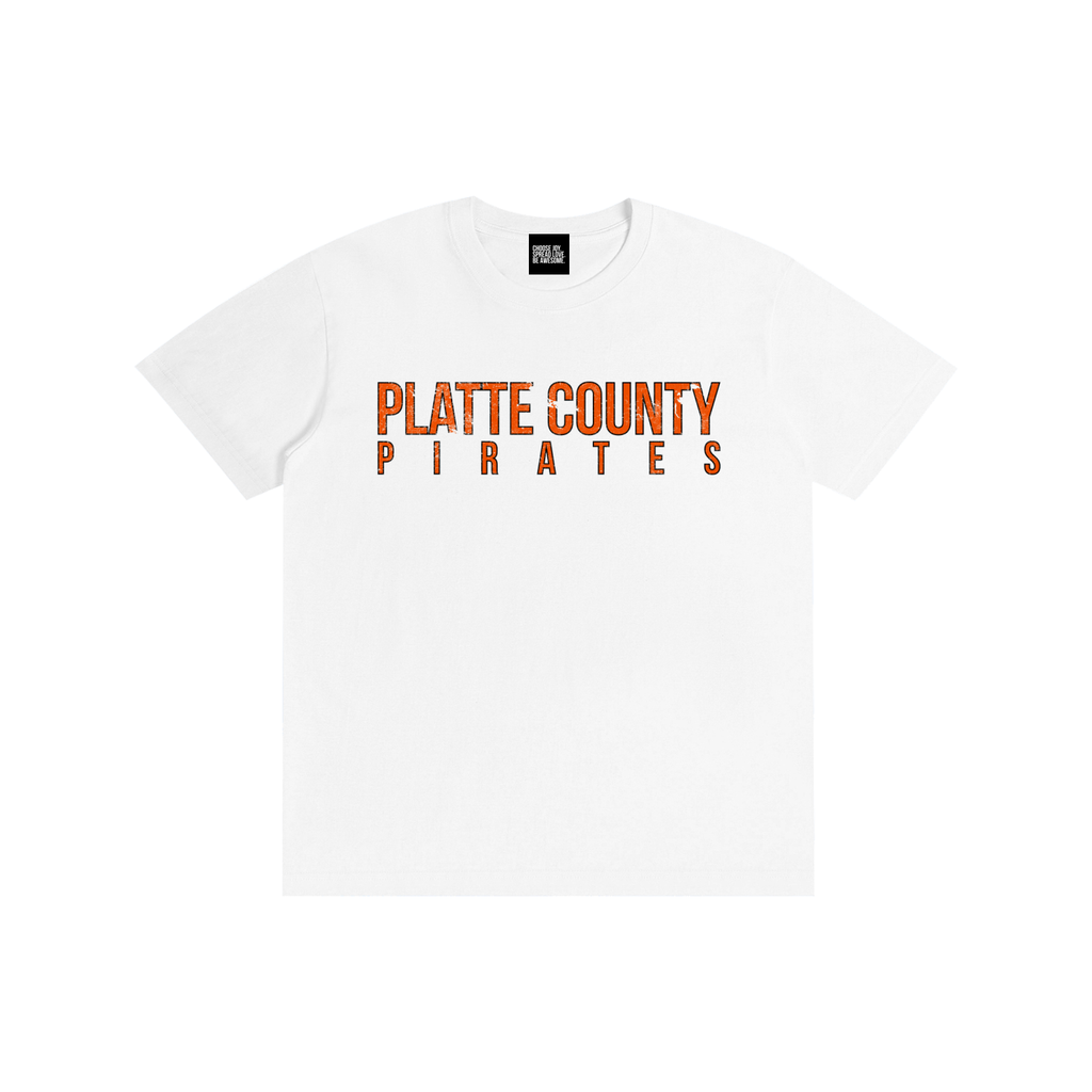 Distressed Platte County Pirates Original Design | Lightweight Pure Cotton Unisex T-Shirt