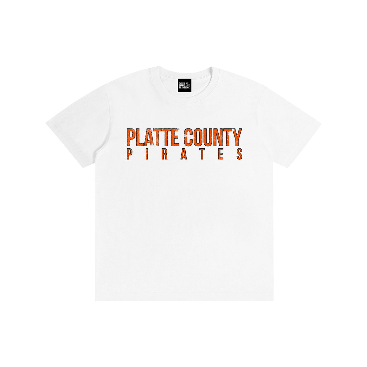 Distressed Platte County Pirates Original Design | Lightweight Pure Cotton Unisex T-Shirt