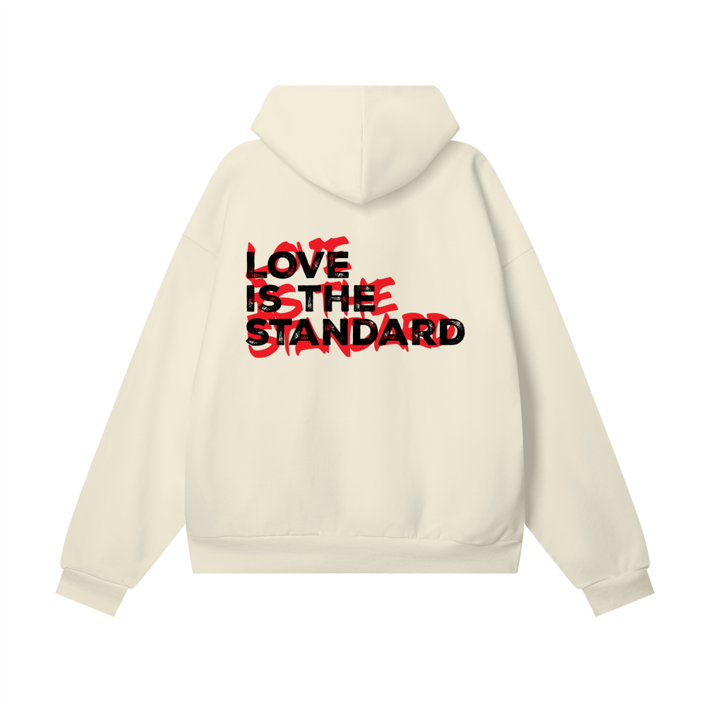 Love Is The Standard Heavyweight Oversized Fleece Hoodie with Hidden Pocket
